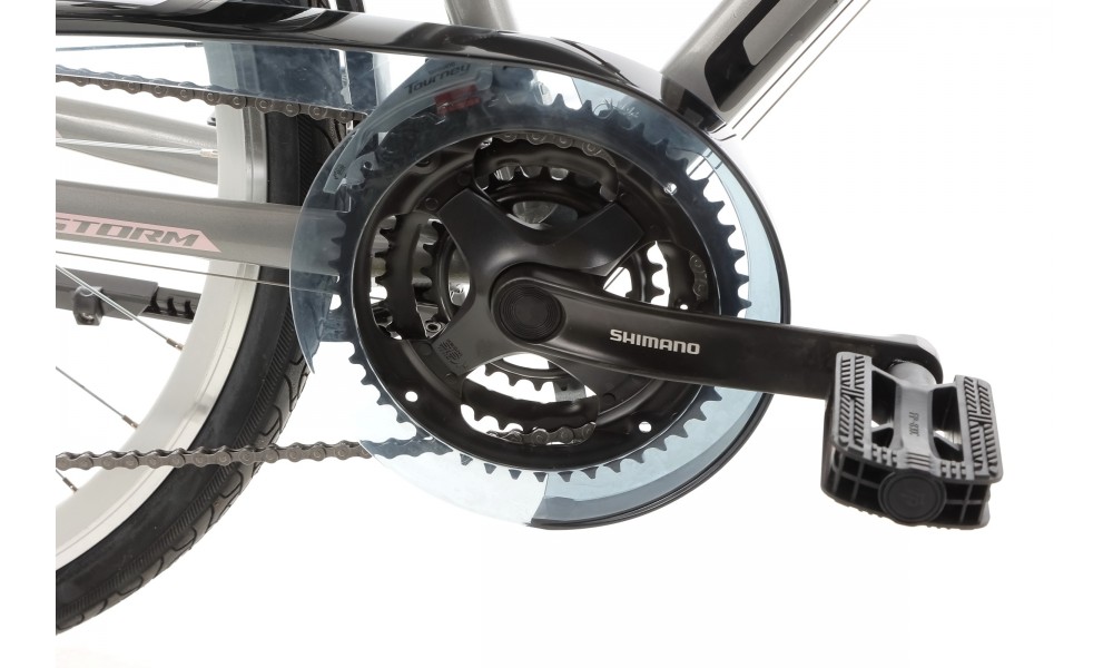 Rower trekkingowy Storm Marathon 4.0 Lady - srebrno-różowy