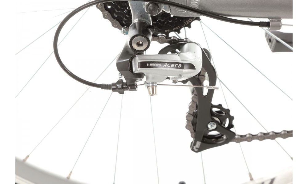 Rower trekkingowy Storm Marathon 4.0 Lady - srebrno-różowy