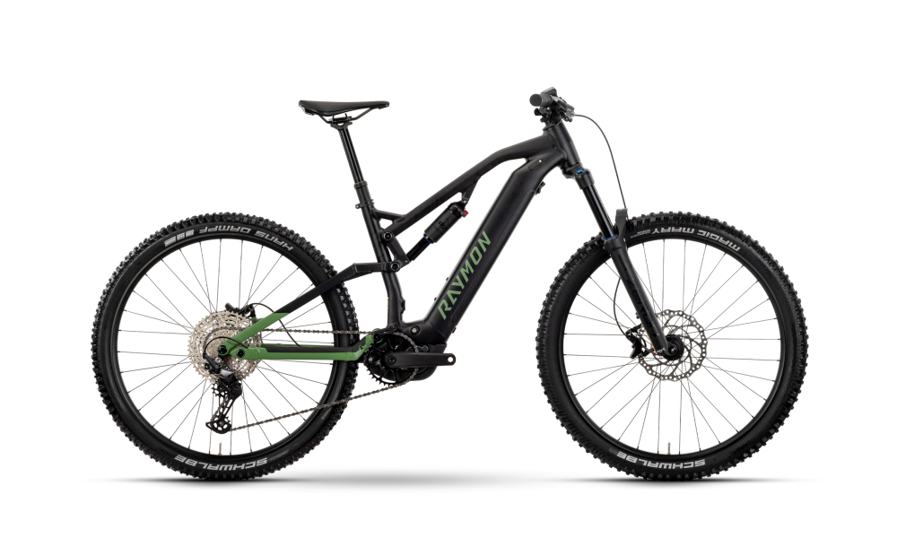 Rower górski elektryczny R-Raymon Trailray 150 - czarno-zielony