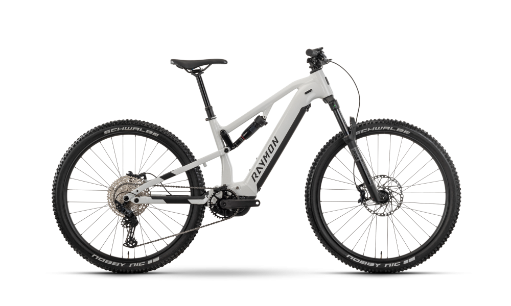 Rower górski elektryczny R-Raymon Trailray 120 Ultra - biało-czarny