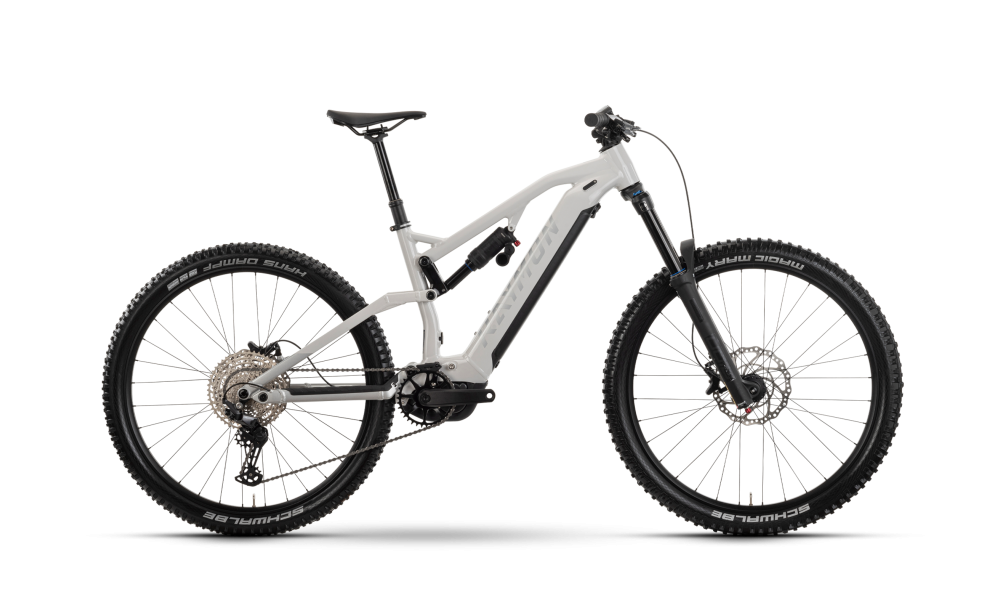 Rower górski elektryczny R-Raymon Trailray 170 - biało-srebrno-czarny