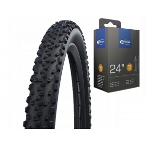 Zestaw opona Schwalbe Black Jack 24x2,10 LiteSkin + dętka Schwalbe 1