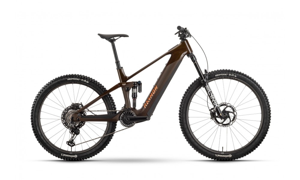 Rower górski elektryczny R-Raymon Tarok Air - brązowo-pomarańczowy