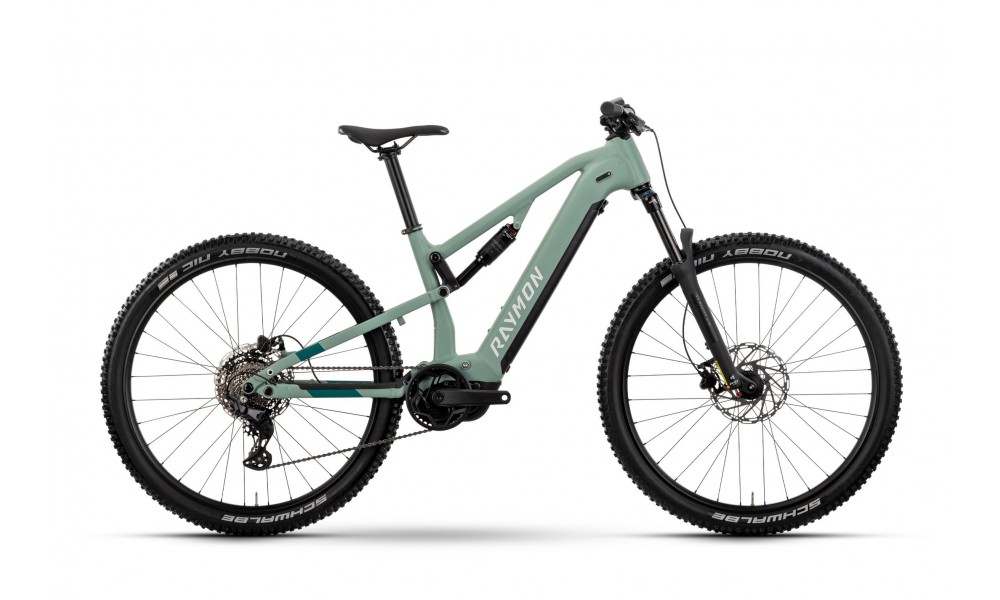 Rower górski elektryczny R-Raymon Trailray 120 - miętowo-czarny