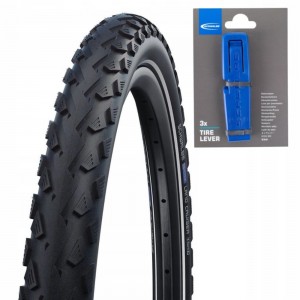 Zestaw opona Schwalbe Land Cruiser 26x1,75 TwinSkin + łyżki Schwalbe 1