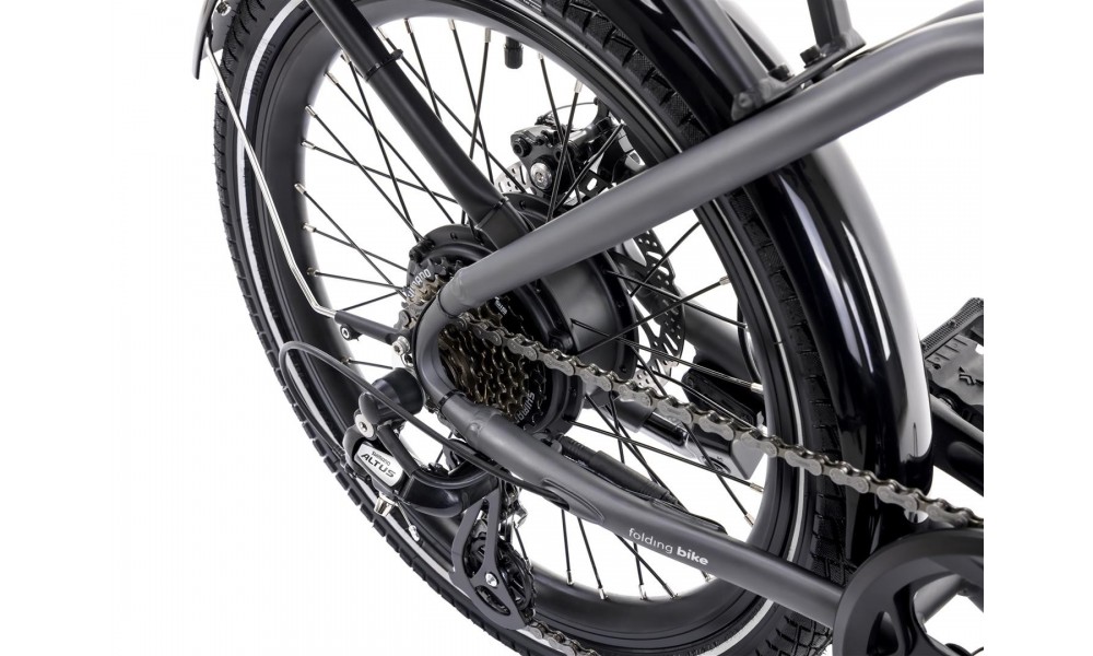 Rower miejski składany Romet E-Wigry 1.0 504Wh - grafitowy