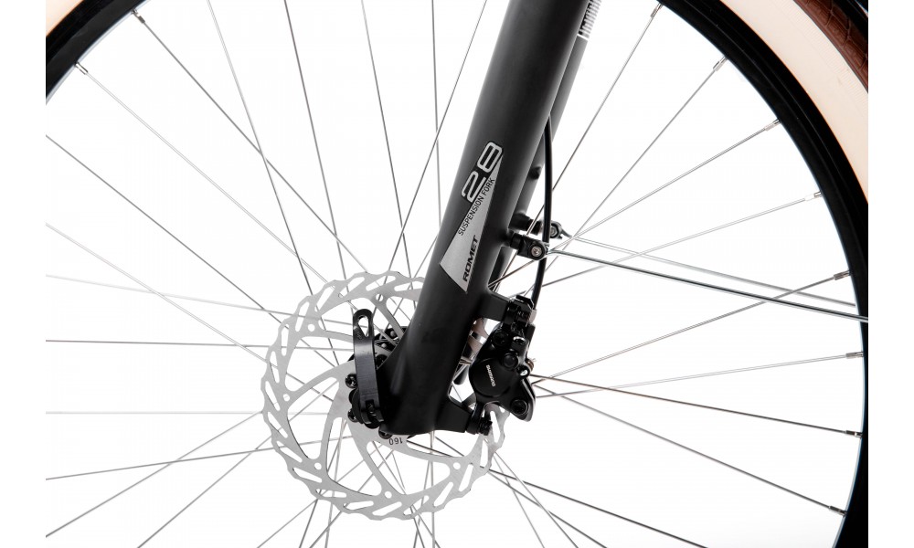 Rower miejski elektryczny ProEco by Romet Wave AN 1.0 2025 + koszyk - brązowy