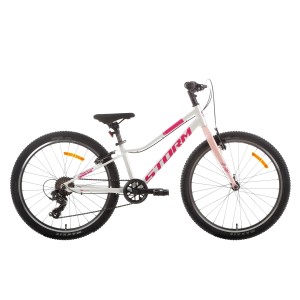 Rower młodzieżowy Storm Bella 24 - perłowy 1