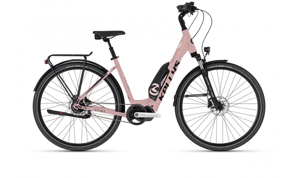 Rower miejski elektryczny Kellys Estima 40 SH 025 - różowy