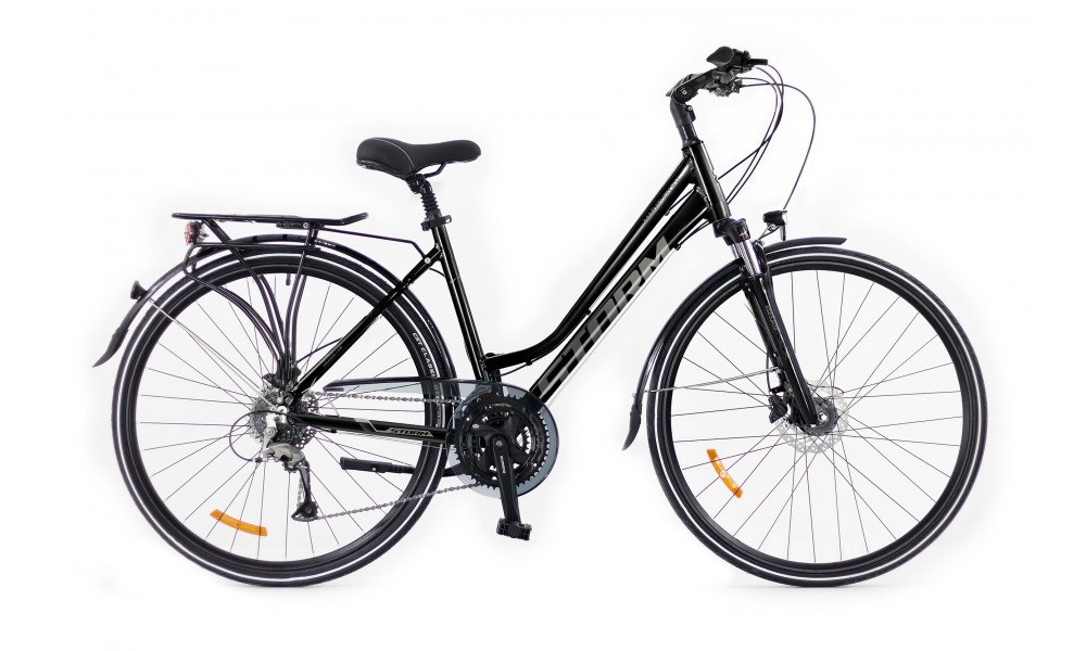 Rower trekkingowy Storm Marathon 9.0 Lady - czarno-srebrny