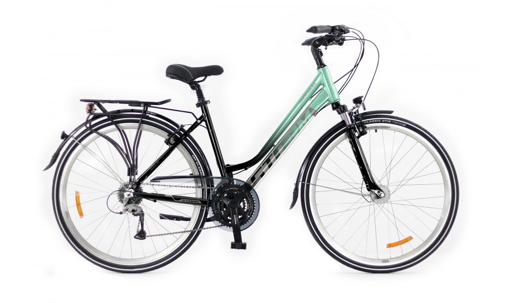 Rower trekkingowy Storm Marathon 6.0 Lady - czarno-turkusowo-szary