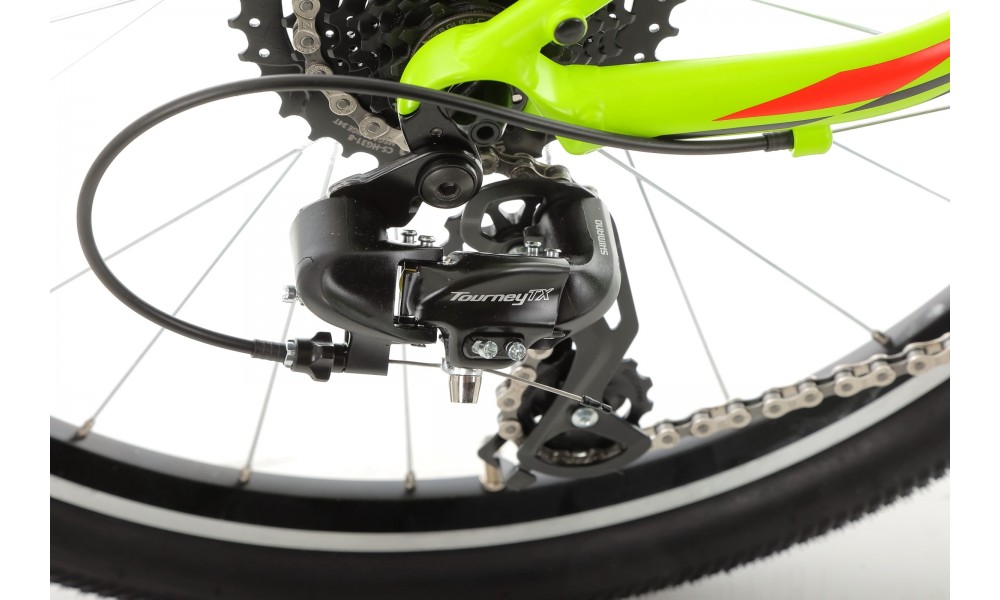 Rower młodzieżowy Superior Racer XC 24 - limonkowo-czarny