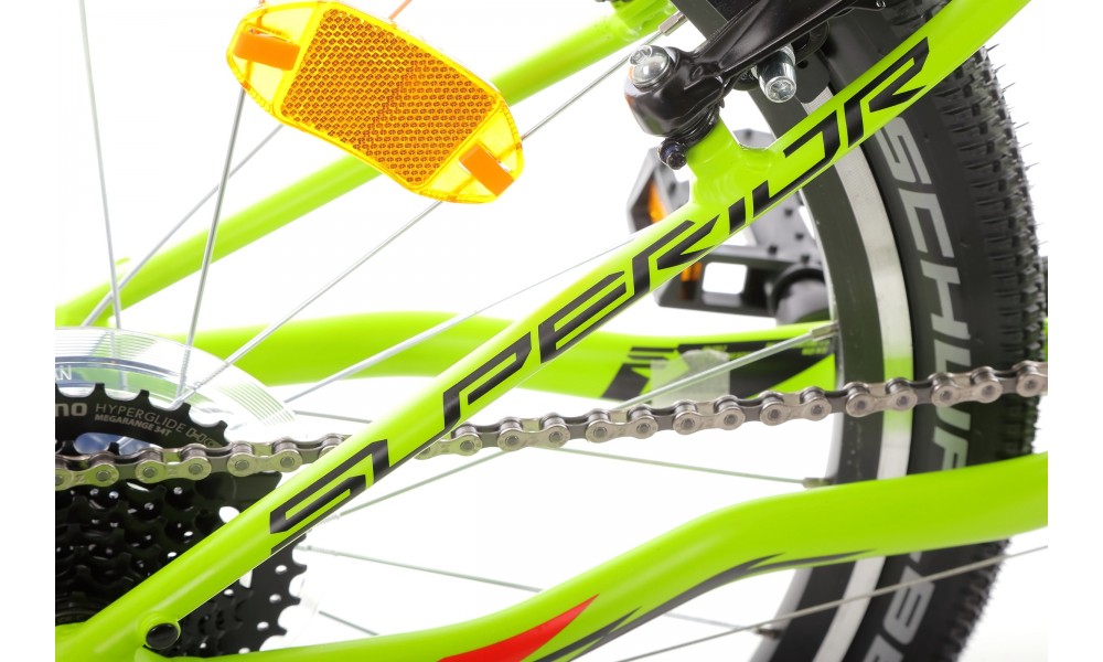 Rower młodzieżowy Superior Racer XC 24 - limonkowo-czarny