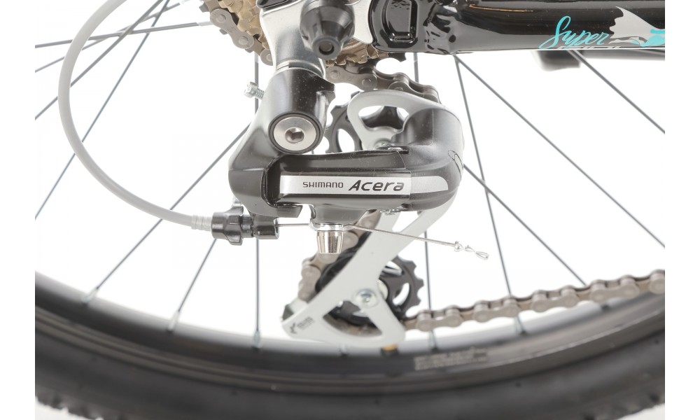 Rower młodzieżowy Tabou Supergirl 24 1.0 2025 - czarno-turkusowy