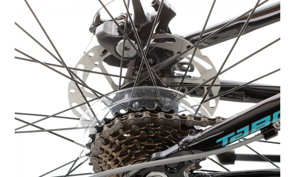 Rower młodzieżowy Tabou Supergirl 24 1.0 2025 - czarno-turkusowy