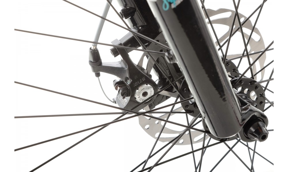 Rower młodzieżowy Tabou Supergirl 24 1.0 2025 - czarno-turkusowy