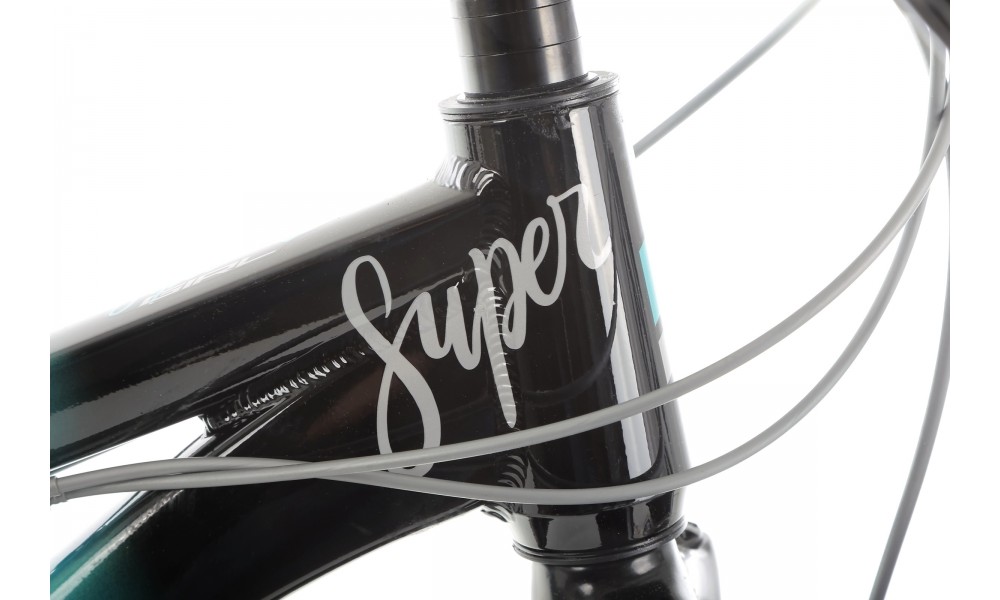 Rower młodzieżowy Tabou Supergirl 24 1.0 2025 - czarno-turkusowy