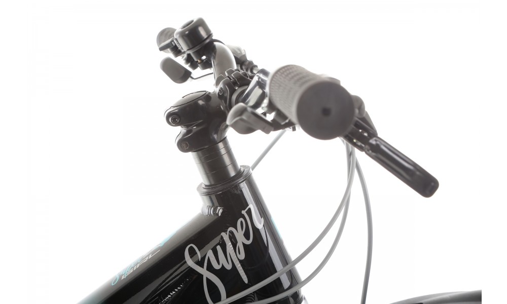 Rower młodzieżowy Tabou Supergirl 24 1.0 2025 - czarno-turkusowy