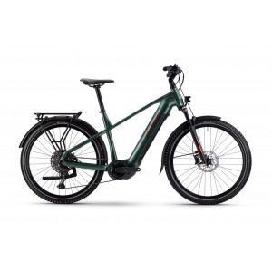 Rower trekkingowy elektryczny Haibike Trekking 5 High 2024 - oliwkowo-czerwony 1