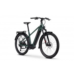 Rower trekkingowy elektryczny Haibike Trekking 5 High 2024 - oliwkowo-czerwony 2