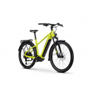 Rower trekkingowy elektryczny Haibike Trekking 5 High 2024 - limonkowo-czarny 2