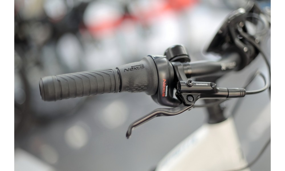 Rower miejski elektryczny R-Raymon CityRay E 7.0 CB - biało-czarny