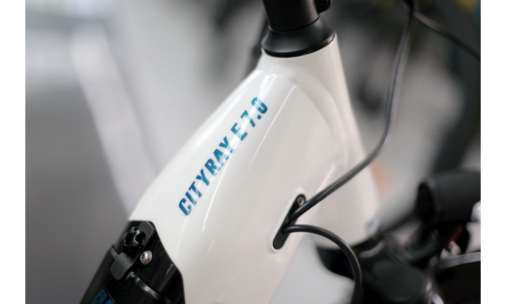 Rower miejski elektryczny R-Raymon CityRay E 7.0 CB - czarno-szary