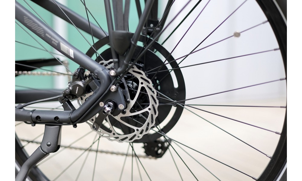 Rower miejski elektryczny ROMET e-Modeco URB 2.0 2024 - czarny-grafitowy