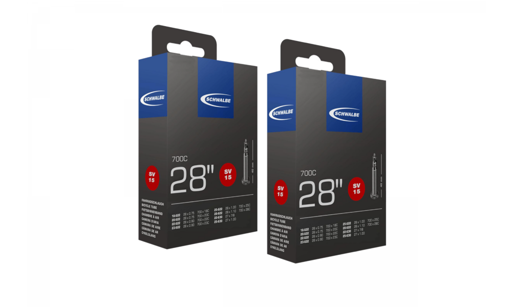 Zestaw 2x dętka Schwalbe 700x18/28C FV (Presta) 40mm SV15