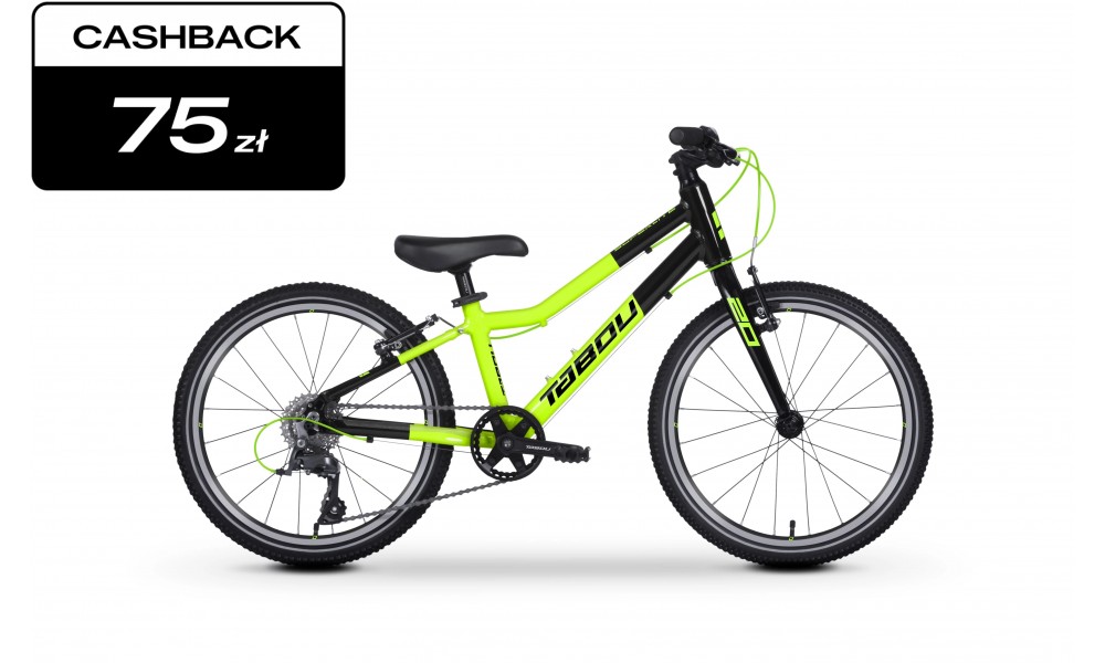 Rower młodzieżowy Tabou Superlite 20 2025 - czarno-limonkowy