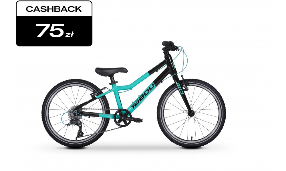 Rower młodzieżowy Tabou Superlite 20 2025 - czarno-turkusowy