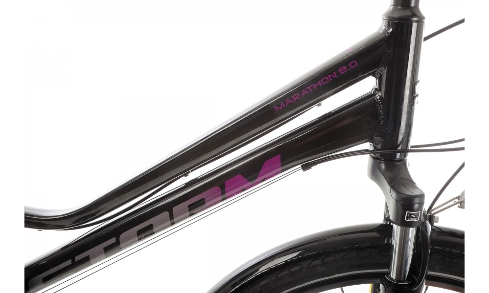 Rower trekkingowy Storm Marathon 8.0 Lady - czarno-fioletowy