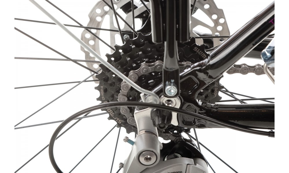 Rower trekkingowy Storm Marathon 8.0 Lady - czarno-fioletowy