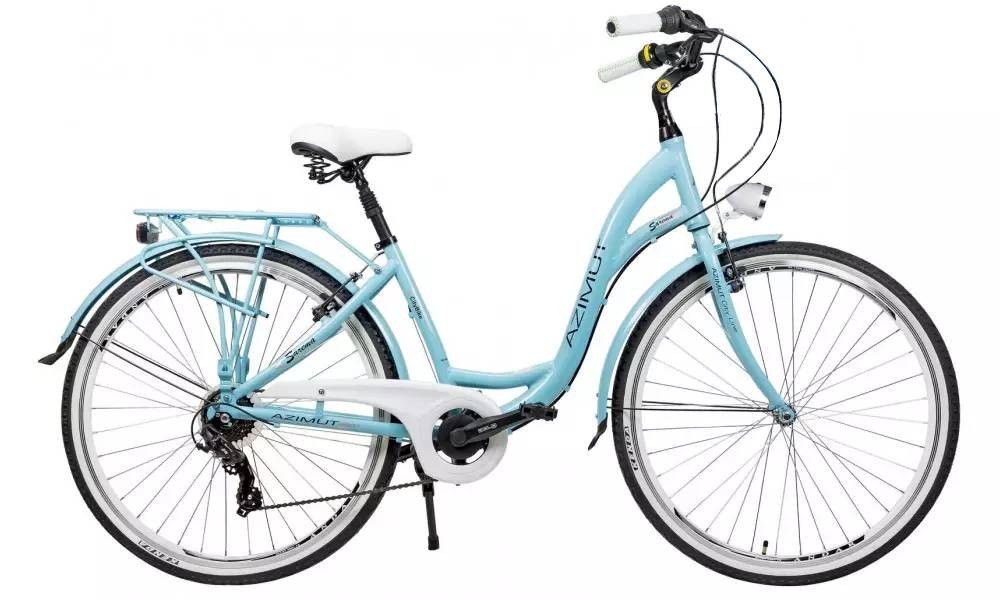 Rower miejski Azimut Sarema 28 Alu TX7  - turkusowy