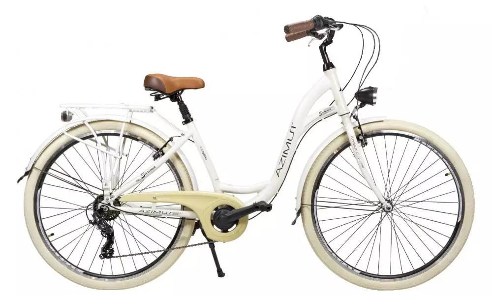 Rower miejski Azimut Sarema 28 Alu TX7  - perłowy