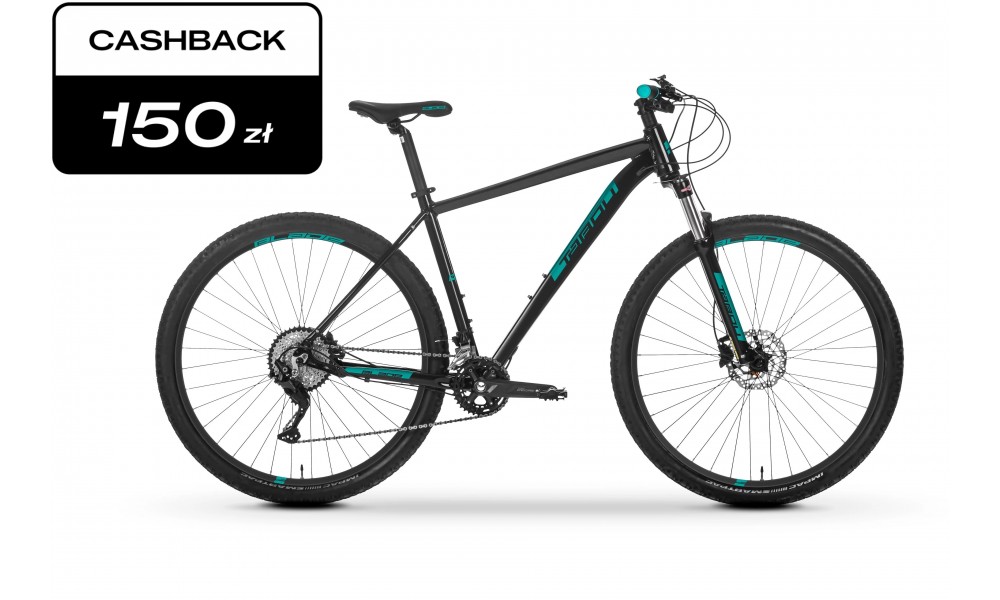 Rower górski TABOU BLADE 29 5.0 2025 - czarno-turkusowy