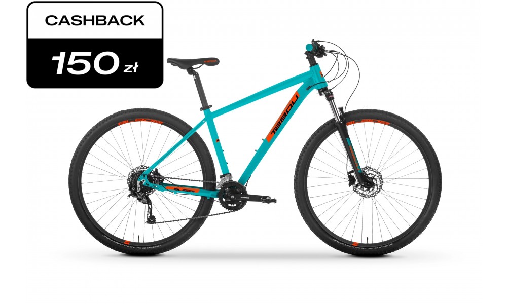 Rower górski TABOU BLADE 29 4.0 2025 - turkusowy-pomarańczowy