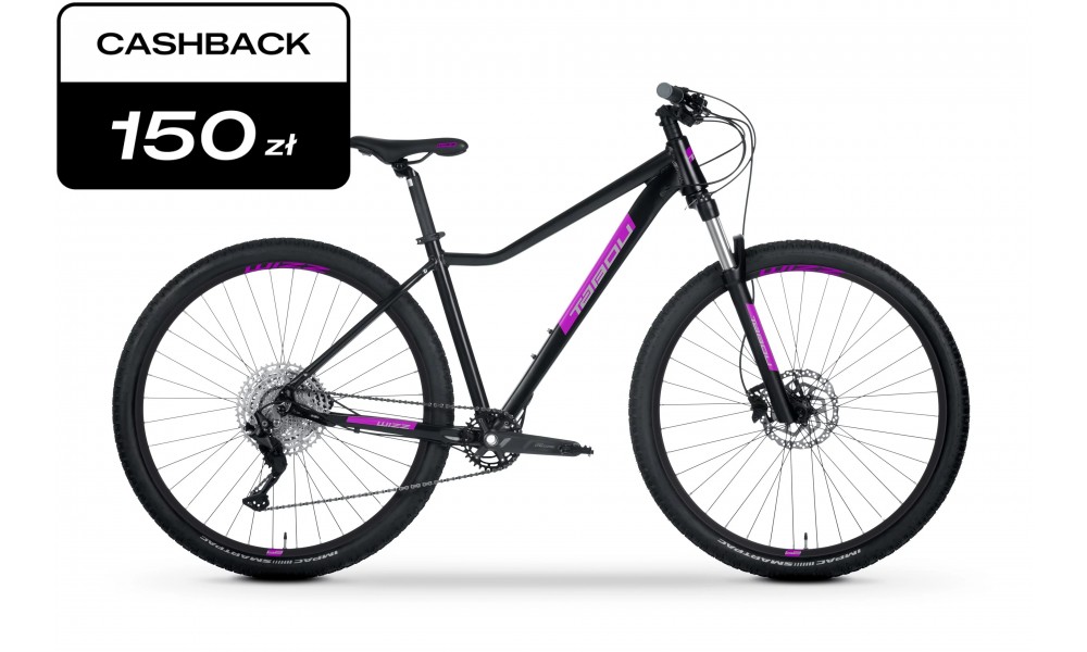 Rower górski TABOU WIZZ 29 6.0 2025 - czarno-fioletowy
