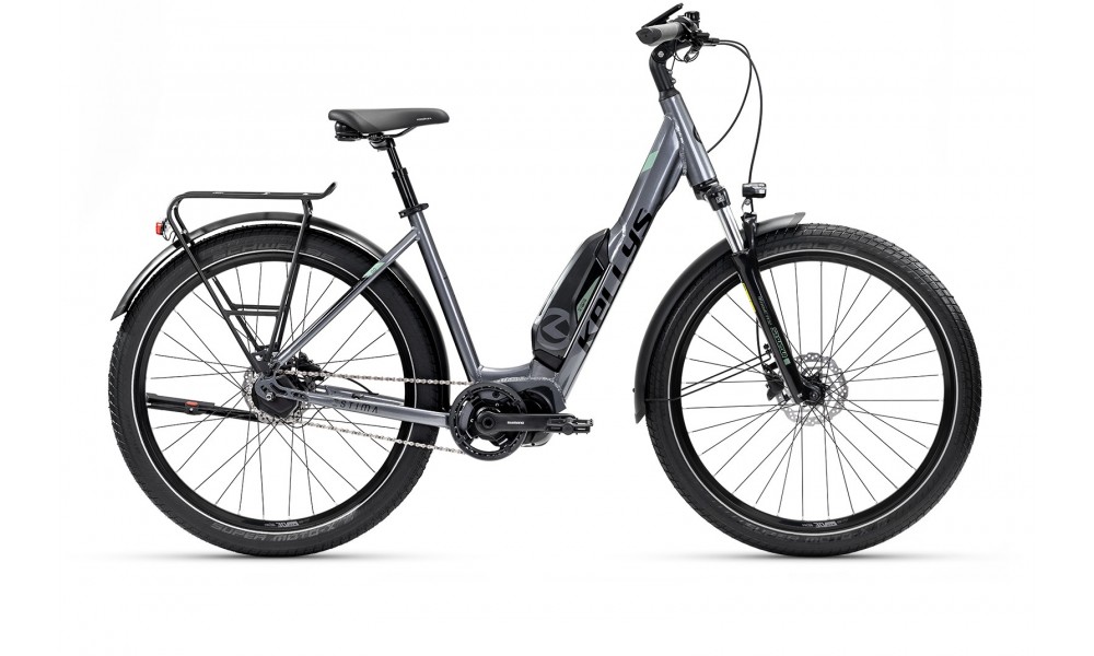 Rower miejski elektryczny Kellys Estima COMP 80 SH - srebrny