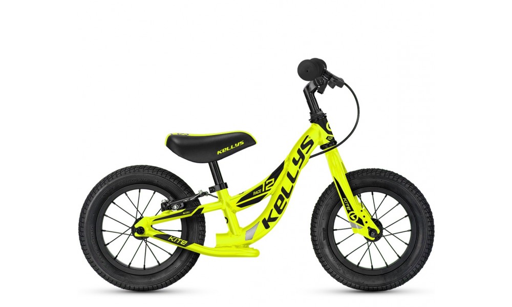 Rower dziecięcy biegowy Kellys Kite 12 Race 2021 - żółty