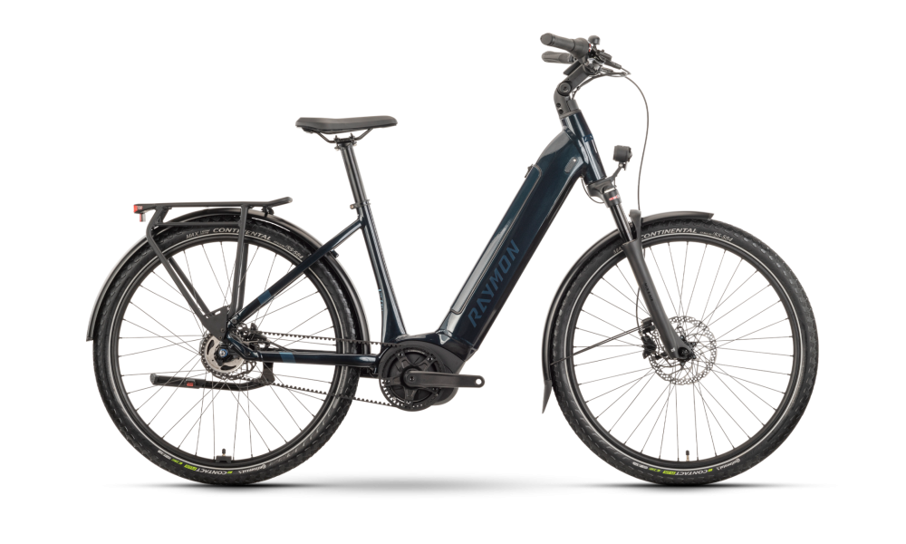 Rower miejski elektryczny R-Raymon Metmo Pro CB - granatowy
