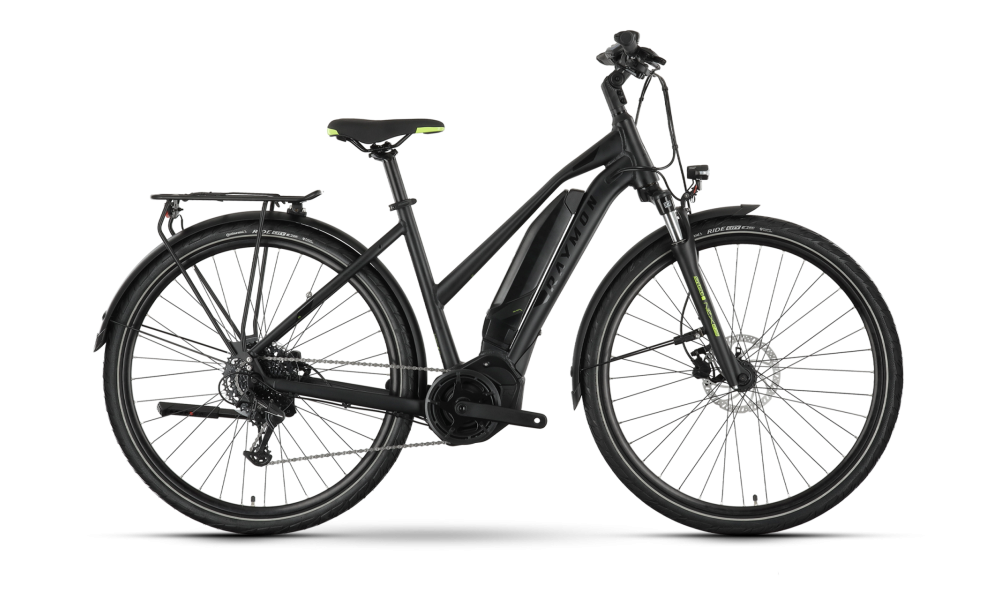 Rower trekkingowy elektryczny R-Raymon TourRay E 1.0 SE Lady - czarny matowy