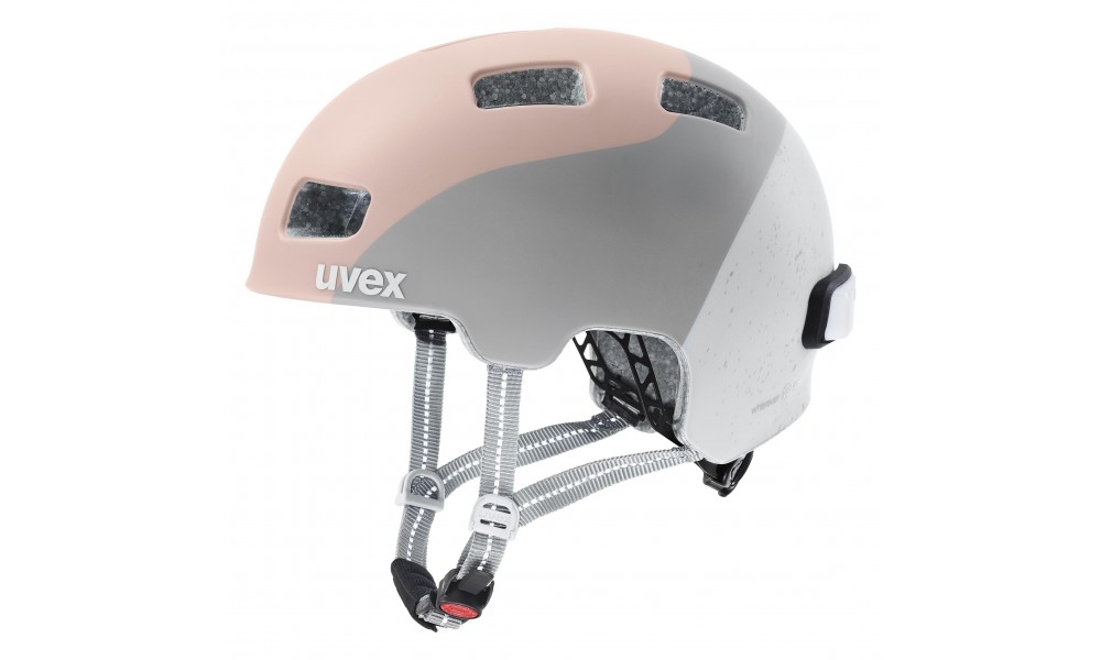 Kask rowerowy Uvex City 4 - różowo-szary 55-58cm