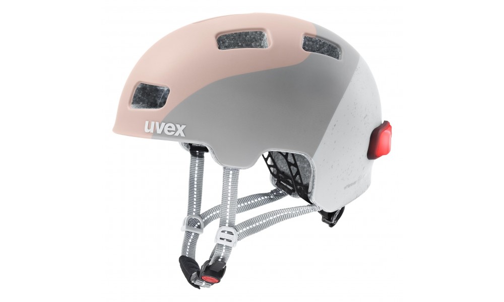 Kask rowerowy Uvex City 4 - różowo-szary 55-58cm
