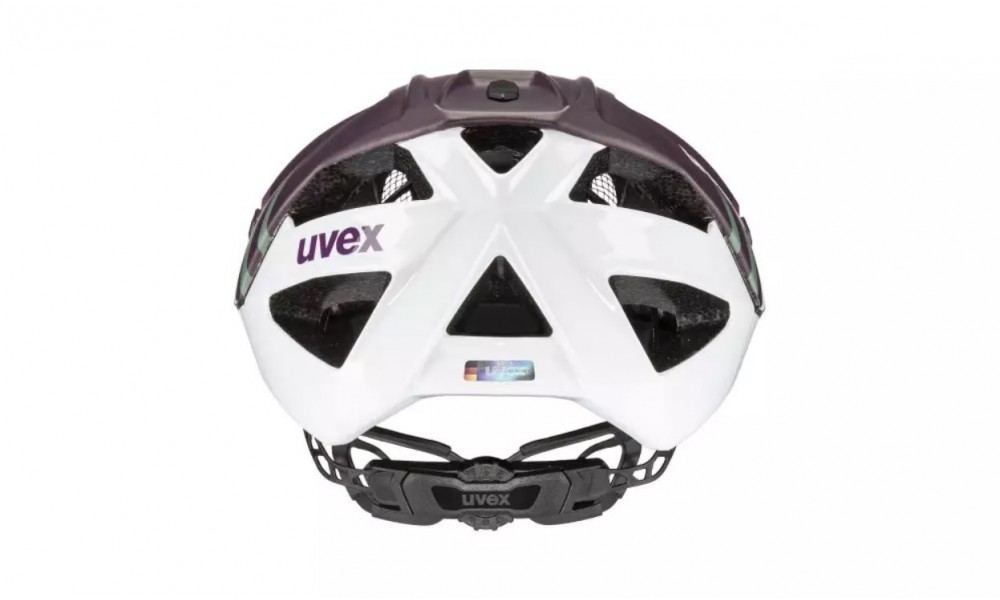 Kask rowerowy Uvex Quatro CC - fioletowo-biały
