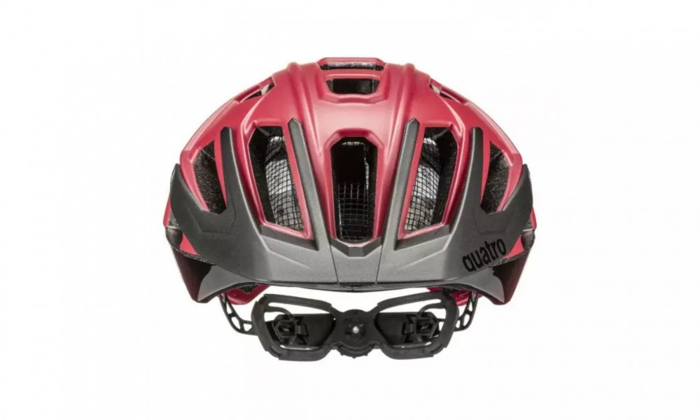 Kask rowerowy Uvex Quatro CC - czerwono-czarny