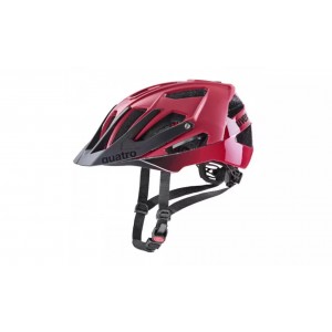 Kask rowerowy Uvex Quatro CC - czerwono-czarny
