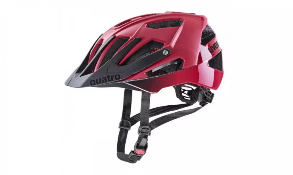Kask rowerowy Uvex Quatro CC - czerwono-czarny