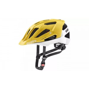 Kask rowerowy Uvex Quatro CC - żółto-biały 1