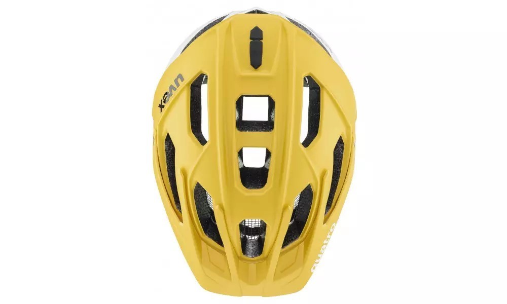 Kask rowerowy Uvex Quatro CC - żółto-biały